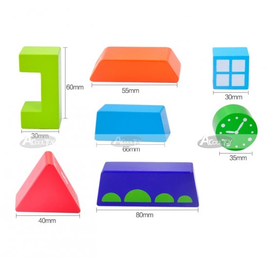Puzzle cuburi forme geometrice