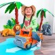 Masinuta de impins Jeep Safari 2 in 1 Ride and Play Kidarft - Joc cu sunete constructie robusta din lemn 