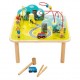 Masuta multifunctionala educativa Orasel cu trasee Rolercoster din lemn XXL Table Time to Enjoy 