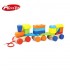 Trenulet din lemn cu cuburi colorate de tras- My First Train Acooltoy