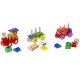 Trenulet haios colorat din lemn cu cuburi cu forme geometrice de tras - My First Train 