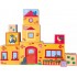 Turn pliabil construibil Orasel Ferma din cuburi colorate cu diferite forme si teme