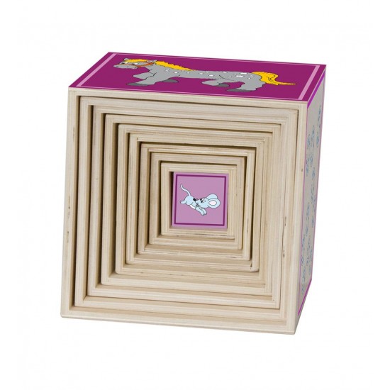 Turn pliabil construibil Orasel Ferma din cuburi colorate cu diferite forme si teme