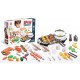 Set Gratar Barbecue Grill SPrey cu Lumni LED si Sunete  cu 69 accesorii de jucarie pentru bucatarie copii