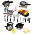 Set pentru Gratar si Barbecue cu Lumini LED si Sunete - Happy Kitchen cu 40 accesorii de jucarie pentru bucatarie copii