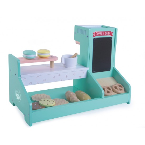 Expresor mare de cafea - Set de jucarie  din lemn Coffee Shop Maker