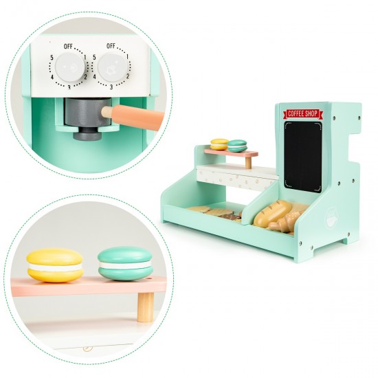 Expresor mare de cafea - Set de jucarie  din lemn Coffee Shop Maker