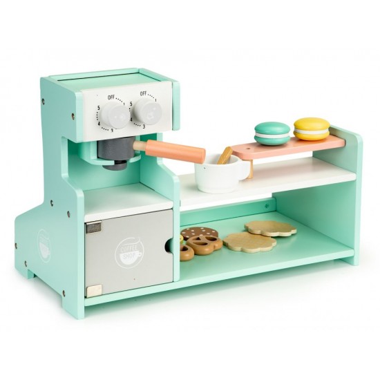 Expresor mare de cafea - Set de jucarie  din lemn Coffee Shop Maker