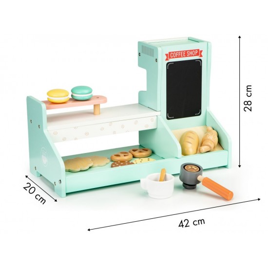 Expresor mare de cafea - Set de jucarie  din lemn Coffee Shop Maker