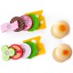 Hamburger de jucarie set 2 hamburgeri din lemn cu ingrediente - Kitchen Role Play
