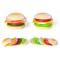 Hamburger de jucarie set 2 hamburgeri din lemn cu ingrediente - Kitchen Role Play