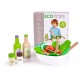Salata de legume la castron - Set de jucarie din lemn cu 28 de accesorii