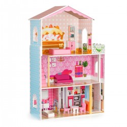 Casuta din lemn Cookie Residence DollHouse - Casa pentru papusi cu lift cu mobilier inclus 