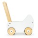 Cărucior pentru păpuși din lemn  Alb Cu roti siletioase Wooden Stroller