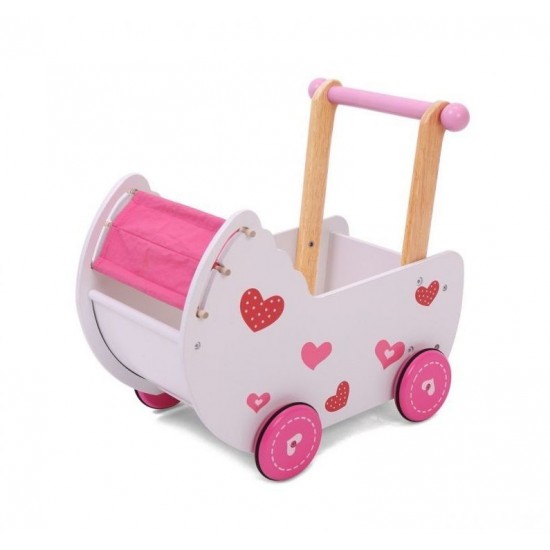 Cărucior pentru păpuși din lemn cu iminioare - Antemergator Stroller