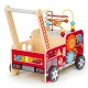 Antemergator 6 in1 din lemn Masina de Pompieri  - Premergator Masina Camion Fire Truck cu multiactivitati
