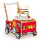 Antemergator 6 in1 din lemn Masina de Pompieri  - Premergator Masina Camion Fire Truck cu multiactivitati