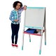 Tabla magentica de scris  cu crerata Sevalet Fresh Art 4 in 1 ajustabila cu suport pentru hartie si accesorii