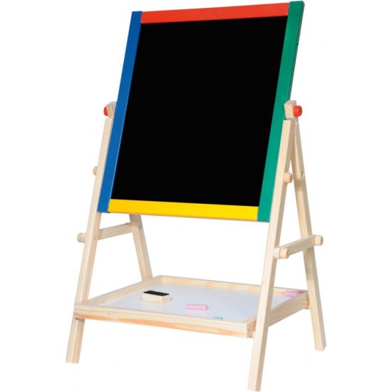 Tabla magentica de scris 3 in 1 din lemn Woodyland