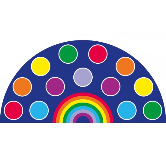 Covor Curcubeu semicircular Copii - Covoras semicerc Multicolor Rainbow