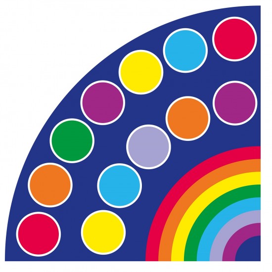 Covor Curcubeu pe colt Copii - Covoras coltar Multicolor Rainbow