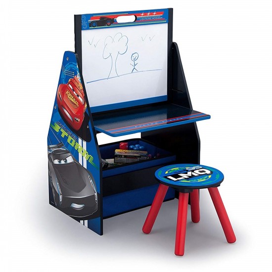 Birou cu scaun Tabla si Organizator Set Fulger McQueen 3 in 1  Cars 3 Activity Center Delta Children