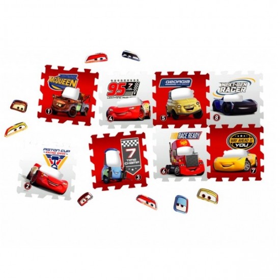 Covor puzzle din spuma Cars 3 Race of a Lifetime 8 piese Knorrtoys