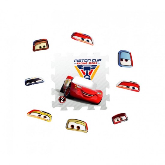 Covor puzzle din spuma Cars 3 Race of a Lifetime 8 piese Knorrtoys