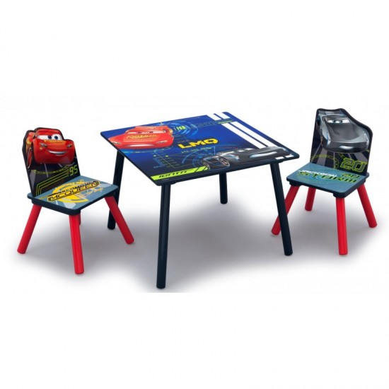 Masuta set cu  2 scaunele  Cars Team Delta Children
