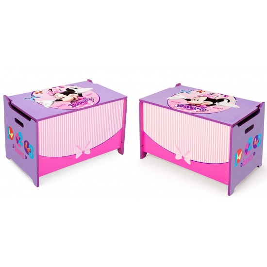 Bancuta si Ladita din lemn pentru depozitare jucarii Disney Minnie Mouse Delta Children