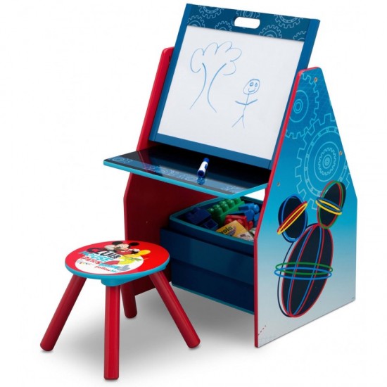 Birou cu scaun Tabla si Organizator 2 in 1 Mickey Mouse Activity Center Delta Children