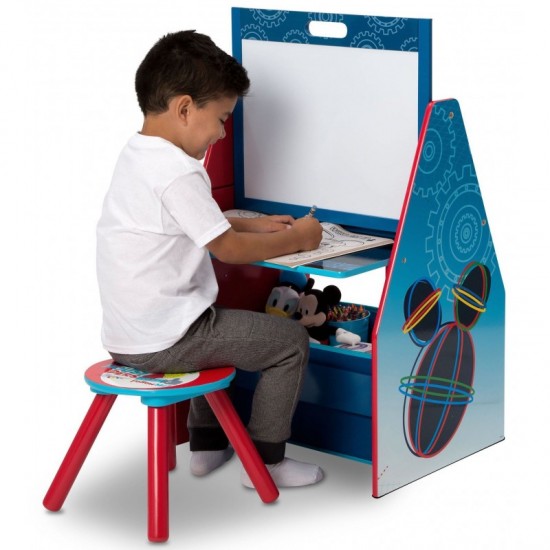 Birou cu scaun Tabla si Organizator 2 in 1 Mickey Mouse Activity Center Delta Children