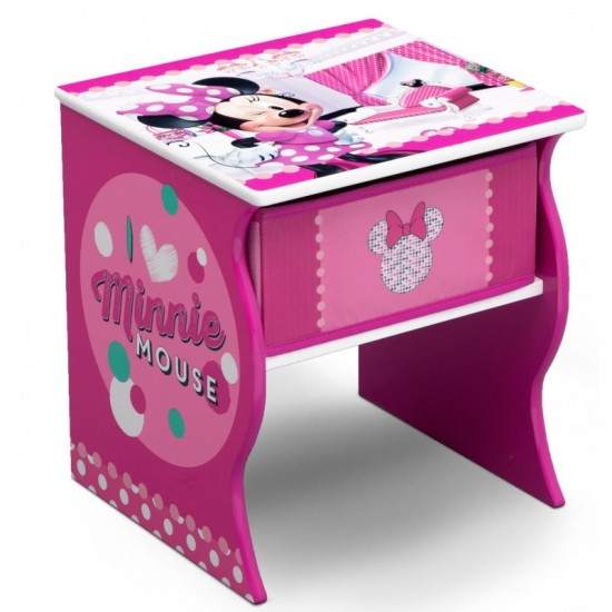 Noptiera Disney Minnie Mouse cu cadru din lemn Delta Children