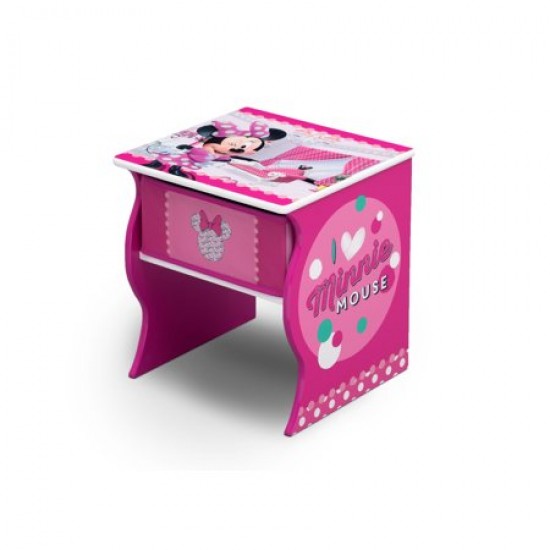 Noptiera Disney Minnie Mouse cu cadru din lemn Delta Children
