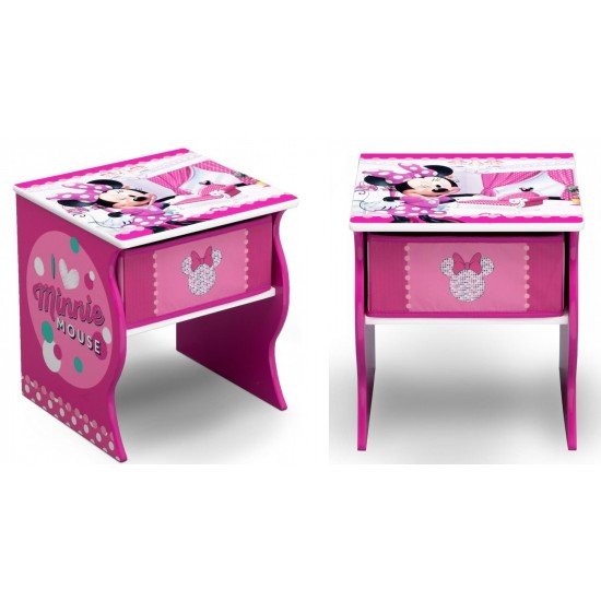 Noptiera Disney Minnie Mouse cu cadru din lemn Delta Children