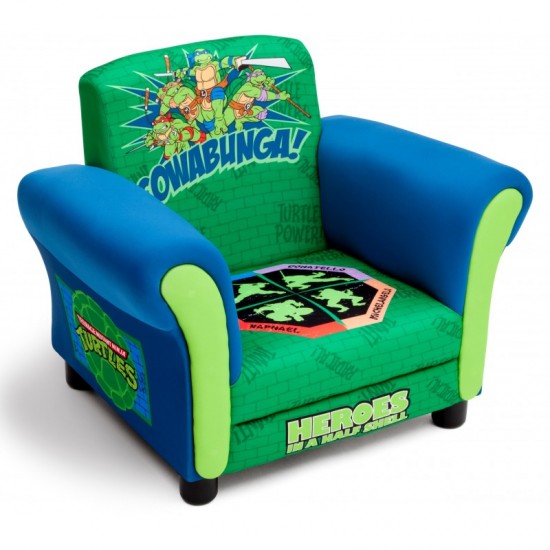 Fotoliu copii Turtles Testoasele Ninja cu cadru din lemn Delta Children