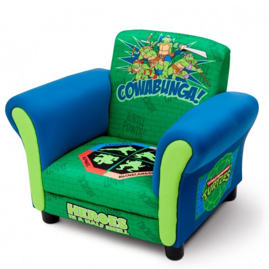 Fotoliu copii Turtles Testoasele Ninja cu cadru din lemn Delta Children