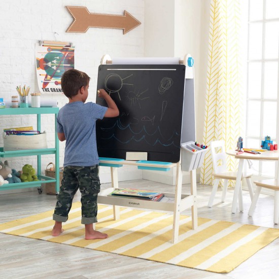 Tabla alba cu rola de hartie de scris si pictat - Sevalet pictura 4 in 1 Create N Play Easel Kidkraft