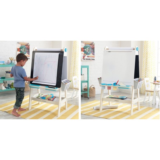 Tabla alba cu rola de hartie de scris si pictat - Sevalet pictura 4 in 1 Create N Play Easel Kidkraft