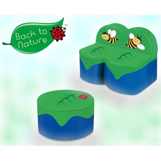 Masuta Taburet Gargarita LadyBug moale cu Soft Touch - Inapoi la Naura - Back To Nature 