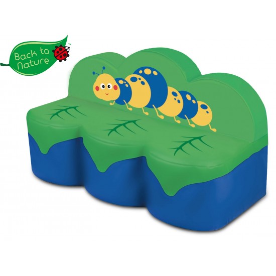Canapea Giant Sofa Omiduta -Catepilar cu 3 locuri Soft Touch - Inapoi la Naura - Back To Nature 