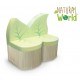 Masuta Leaf in forma de frunza Natural World - Lumea Naturala - Mobiler moale pentu copii