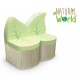 Canapea Sofa Leaf in forma de frunza Natural World - Lumea Naturala - Mobiler moale pentu copii