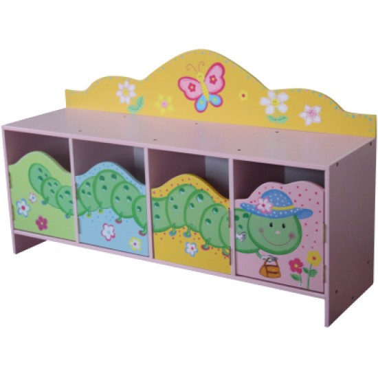 Mobilier tematic Butterfly cu 4 compartimente de stocare cu usi din lemn MDF Liberty House