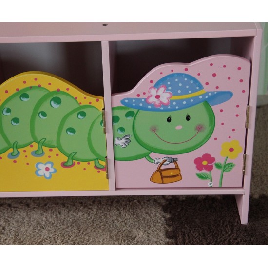Mobilier tematic Butterfly cu 4 compartimente de stocare cu usi din lemn MDF Liberty House