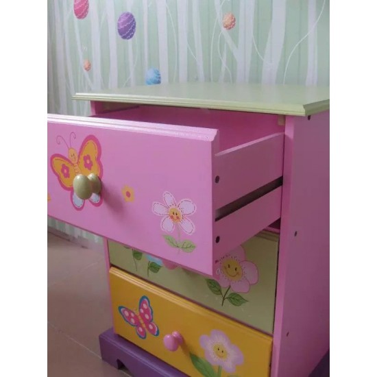 Comoda cu trei sertare Butterfly Mobilier Tematic din lemn MDF Liberty House