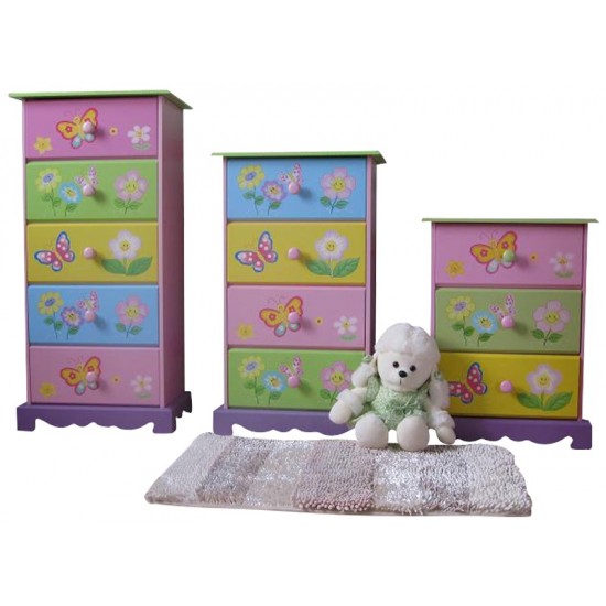 Comoda cu patru sertare Butterfly Mobilier Tematic din lemn MDF Liberty House