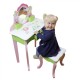 Masuta de toaleta Butterfly cu scaunel din lemn MDF Liberty House Toys OnlyToys
