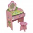 Masuta de toaleta Fairy cu scaunel  din lemn MDF Liberty House Toys OnlyToys