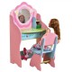 Masuta de toaleta Fairy - Birou cu scaunel cu spatar din lemn MD  - 2 in 1 Liberty House Toys OnlyToys